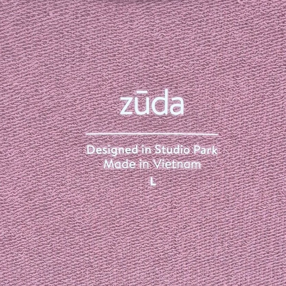 Zuda Open Front Cardigan Kimono L Mauve Knit Long Sleeve Pockets Lightweight - Picture 2 of 13